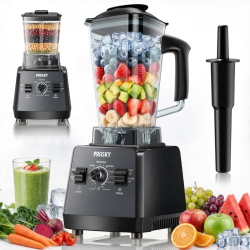 Image of Blender Smoothie & Grinder, 1000 /2400W 25K RPM, 68oz, BPA-Free, Kitchen | 2L Capacity Countertop Blenders, 2 Containers, High-Speed Motor, Smoothies, Shakes,Juice, Baby Food, Dishwasher-Safe Parts