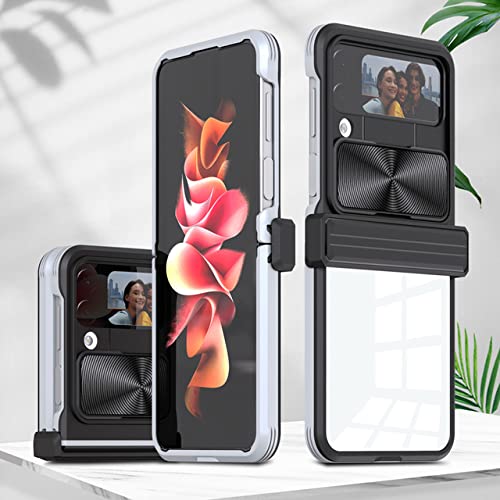 Coque de protection antichoc haut de gamme en noir gris pour Samsung Galaxy Z Flip 4