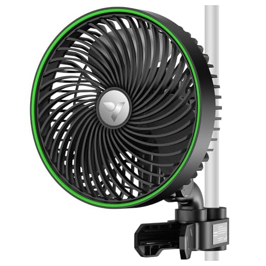 VIVOSUN AeroWave E6 Gen2, Grow Tent Clip Fan 6”, EC Motor, Smart Control, Powerful Oscillating Fan, Local Timer, Weatherproof IP54, for Hydroponics Circulation Cooling, Black
