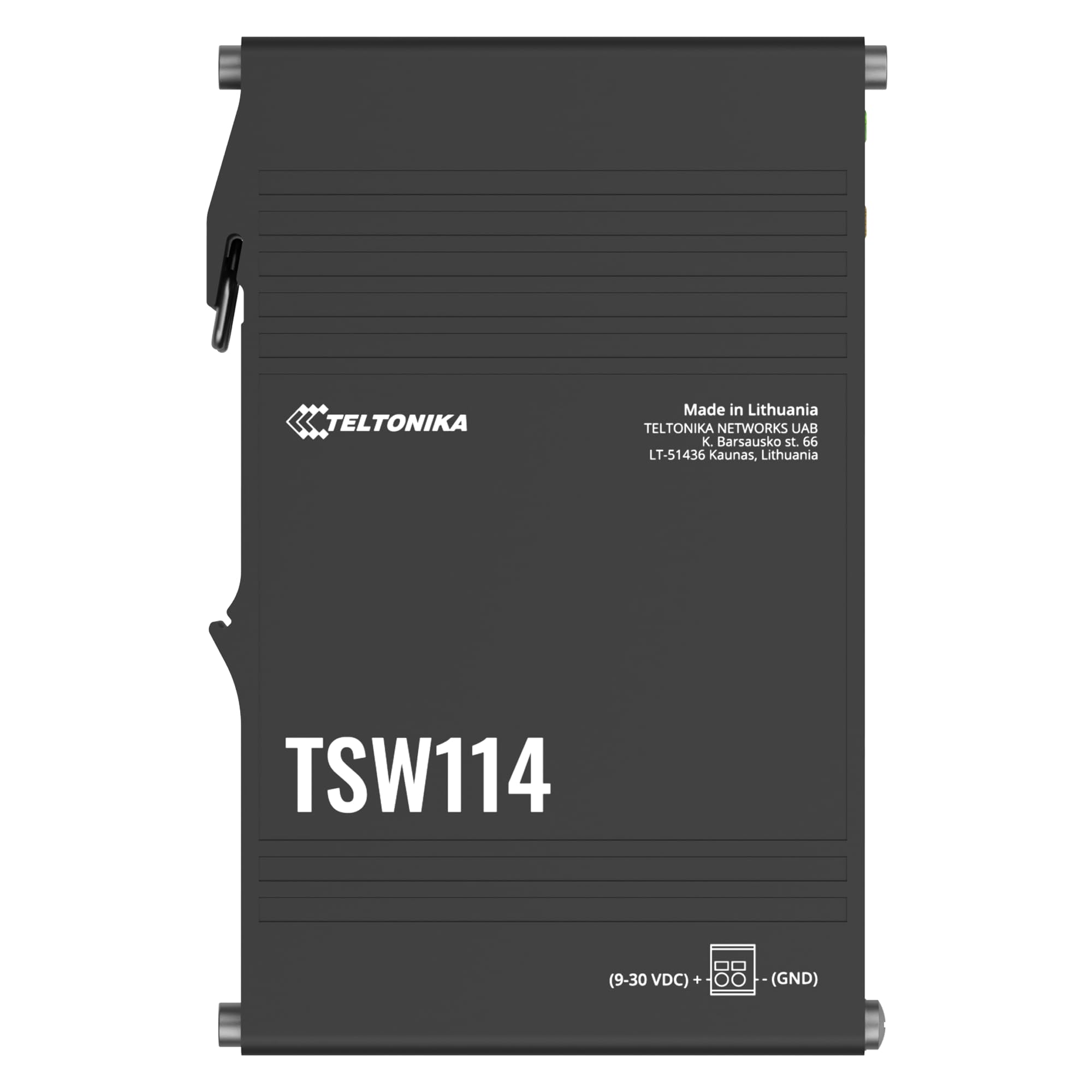 Teltonika TSW114 Ethernet Switch, 5 x Gigabit Ethernet Ports, Integrated DIN Rail Bracket, compact & Durable