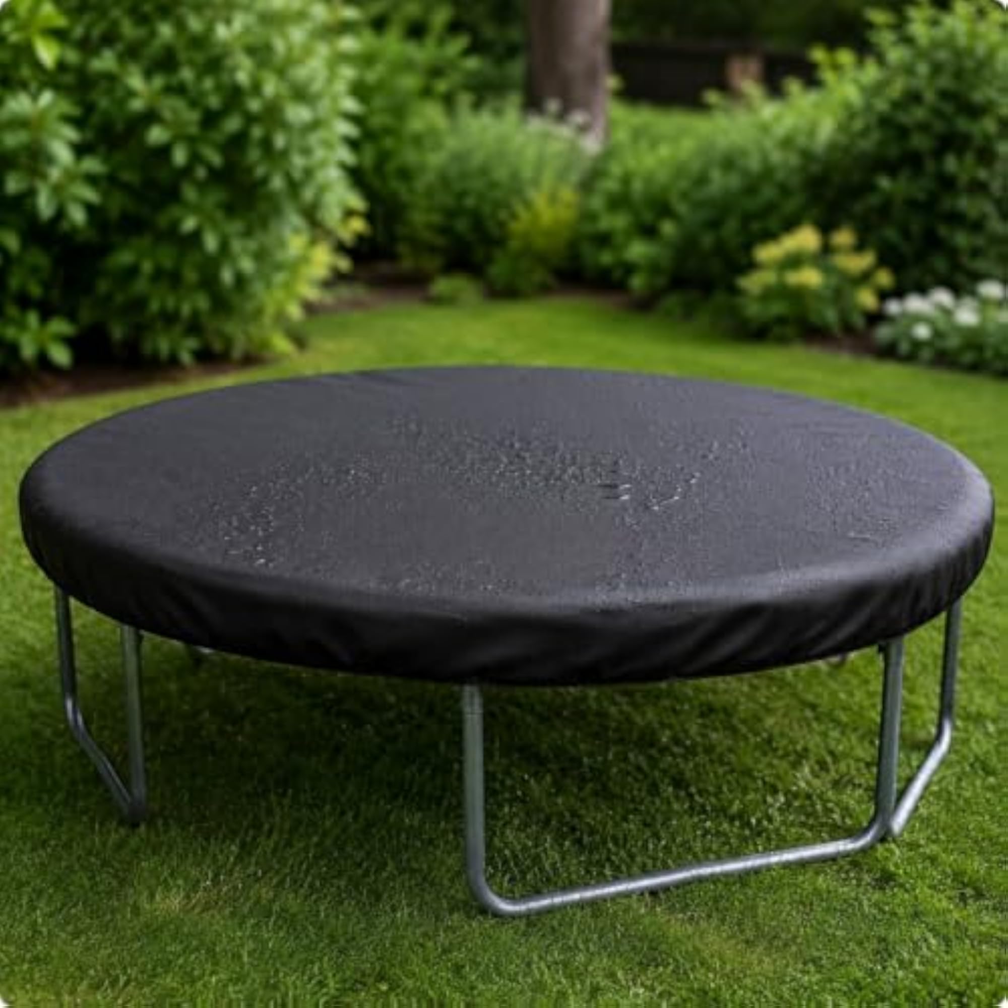 Water-Resistant Round Trampoline Safeguarding Cover