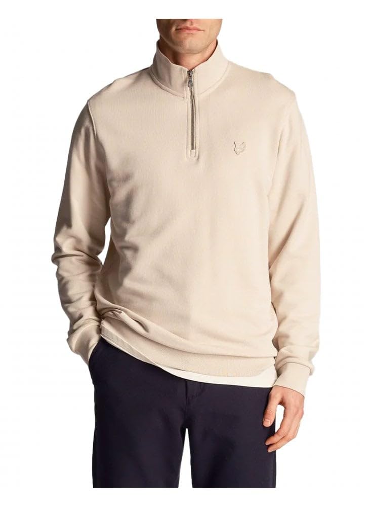 Lyle & Scott Men's Cove Tonal Eagle 1/4 Zip Sweatshirt Xl