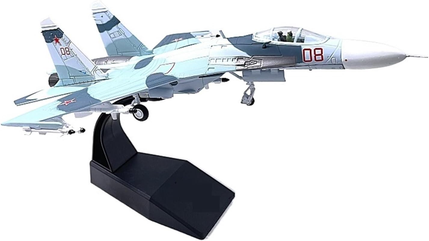 Die Cast Plane 1:100 for Su 27 Fighter Metal Die Cast Scale Aircraft Model Alloy Pendulum Collection Souvenir Finished Metal Airplane