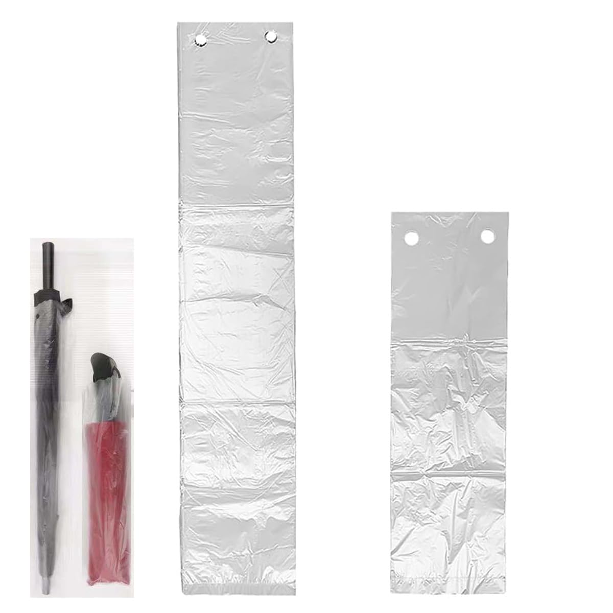 Fundas for paraguas mojados, bolsas de lluvia for paraguas de ajuste universal resistente, 500 piezas de bolsas transparentes desechables for paraguas húmedos, funda de plástico for paraguas mojados (
