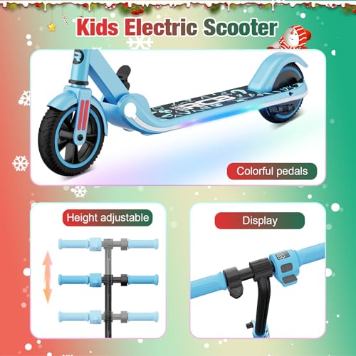 RCB Electric Scooter for Kids, 150W Motor - Max 9.94mph - Colorful LED Lights - Foldable - LED Display,Kids E Scooter for Age 6-12 - Image 3
