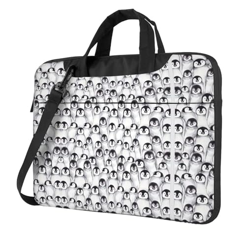 Sac à bandoulière pour ordinateur portable pingouins mignons
