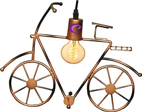 Image of GreyWings Vintage Cycle Shaped Hanging Light for Home Decor, Antique Pendant Lamp, Decorative Industrial Style Lamp for (Bulb Not Included) Small Pack of 2