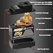 GOUPRC 21G Micro Mini Digital Servo of Metal Gears with 25T Servo Horn for 1/14 1/16 RC Crawler Car Upgrade Servo Parts Model Boat Airplane Robot (2PCS)