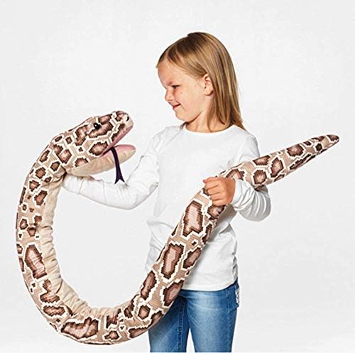 DJUNGELSKOG Glove Puppet Snake - Fits Big As Well As Small Hands,Wild Burmese Python Stuffed Animal Plush Toy Reptile 67 Inches Pre-Kindergarten Toys Brown