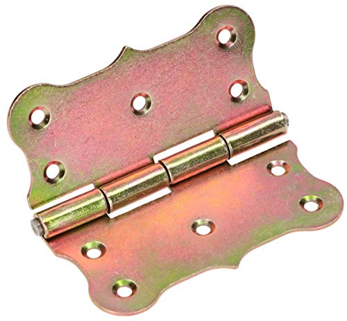 KOTARBAU® Set of 10 Universal Door Hinges 80 x 80 mm Decorative Yellow Galvanised, 80x80mm - Image 4