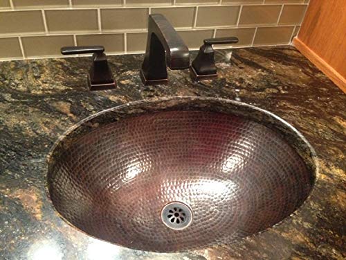 Simplycopper 19" Oval Aged Copper Bathroom Sink Under Mount Or Drop In #TOP1