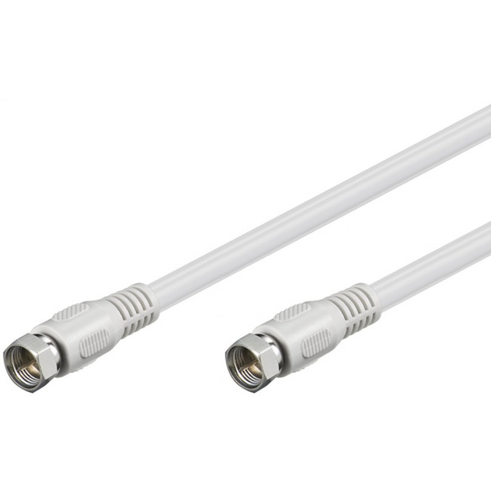 Cavo TV SAT Coassiale Maschio Maschio Connettori F /F Bianco - Foto 7