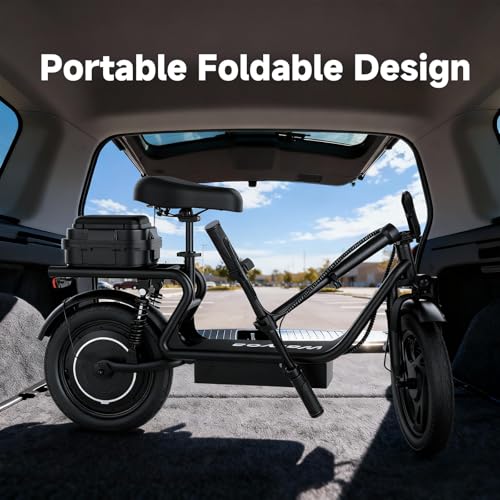 Image of Foldable Electric Scooter for Adults, 350W /500W Motor, Up to 22 MPH, 8.5 inch /10 inch /14 inch Tires, 15‑31 Miles Range, Dual Brakes E Scooter with Seat & Bag