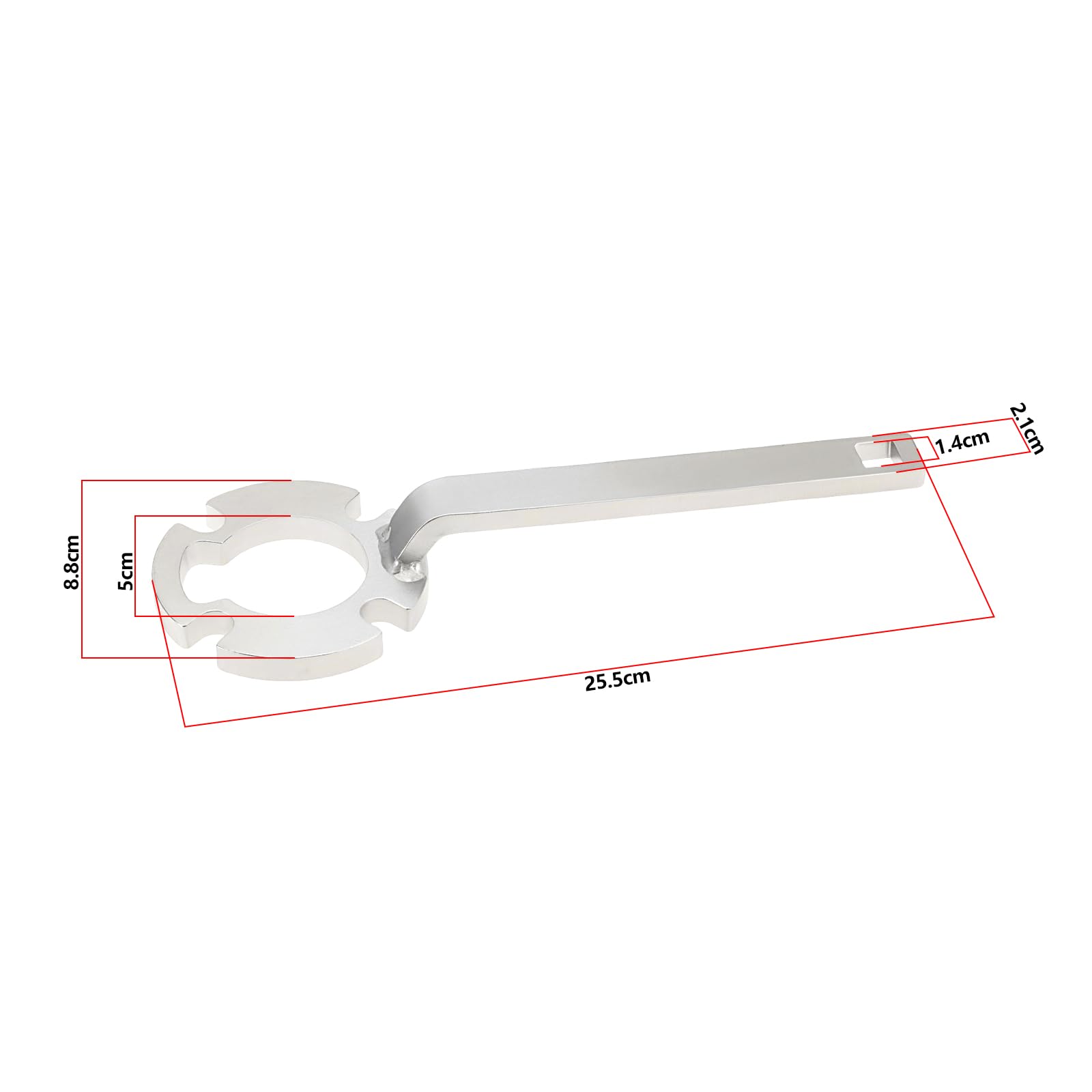 The Lord of the Tools 1x Llave de Bloqueo de Polea de árbol de Levas de Distribución del Motor Compatible con Ford 2.5 Compatible con Volvo 2.0 2.4 OE 999 5433 25,5 X 8,8 Cm Color Plateado