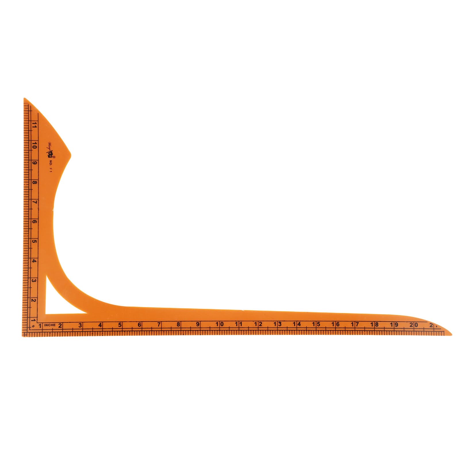TEHAUX Sewing Ruler, French Curve Ruler Plastic L Shape Ruler Quilting Stencils Professional Tailor Craft Tool Clothing Seam Gauge Sewing Cutting Ruler Right Angle Ruler for Sewing