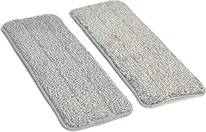 Mop Refill Pad for Flat Mop Microfiber Grey Color(Pack of 2)