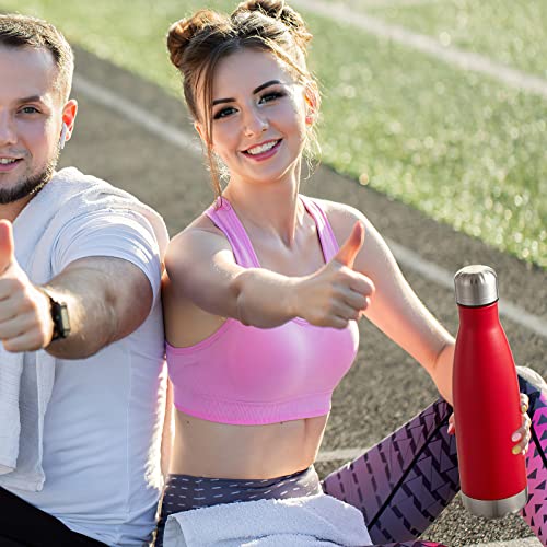 Meway 17Oz Sport Water Bottle Vacuum Insulated Stainless Steel Sport Water Bottle Leak-Proof Double Wall Cola Shape Water Bottle,Keep Drinks Hot & Cold (Colorful，12 Pack) #TOP4