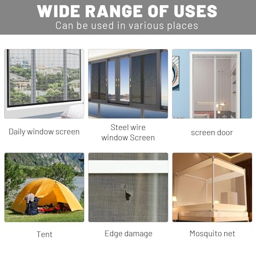 Image of 4 Pcs Mosquito Net Patch Repair Tape, Window Screen Repair Tap, Strong Adhesive & Waterproof Window Mosquito net Covering Mesh Tape for Door Tears Holes Screen Patch Repair (200Cm X 5CM)