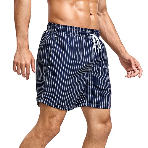 SUNDAY ROSE Mens Swim Trunks Quick Dry 5 inch Inseam Beach Shorts with Mesh Lining Bathing Suits for Men2