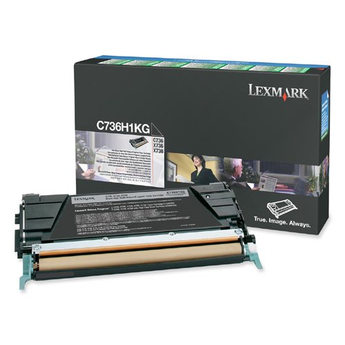 C736H1KG lexm C736 cartucho BLK 12.000 pages Return