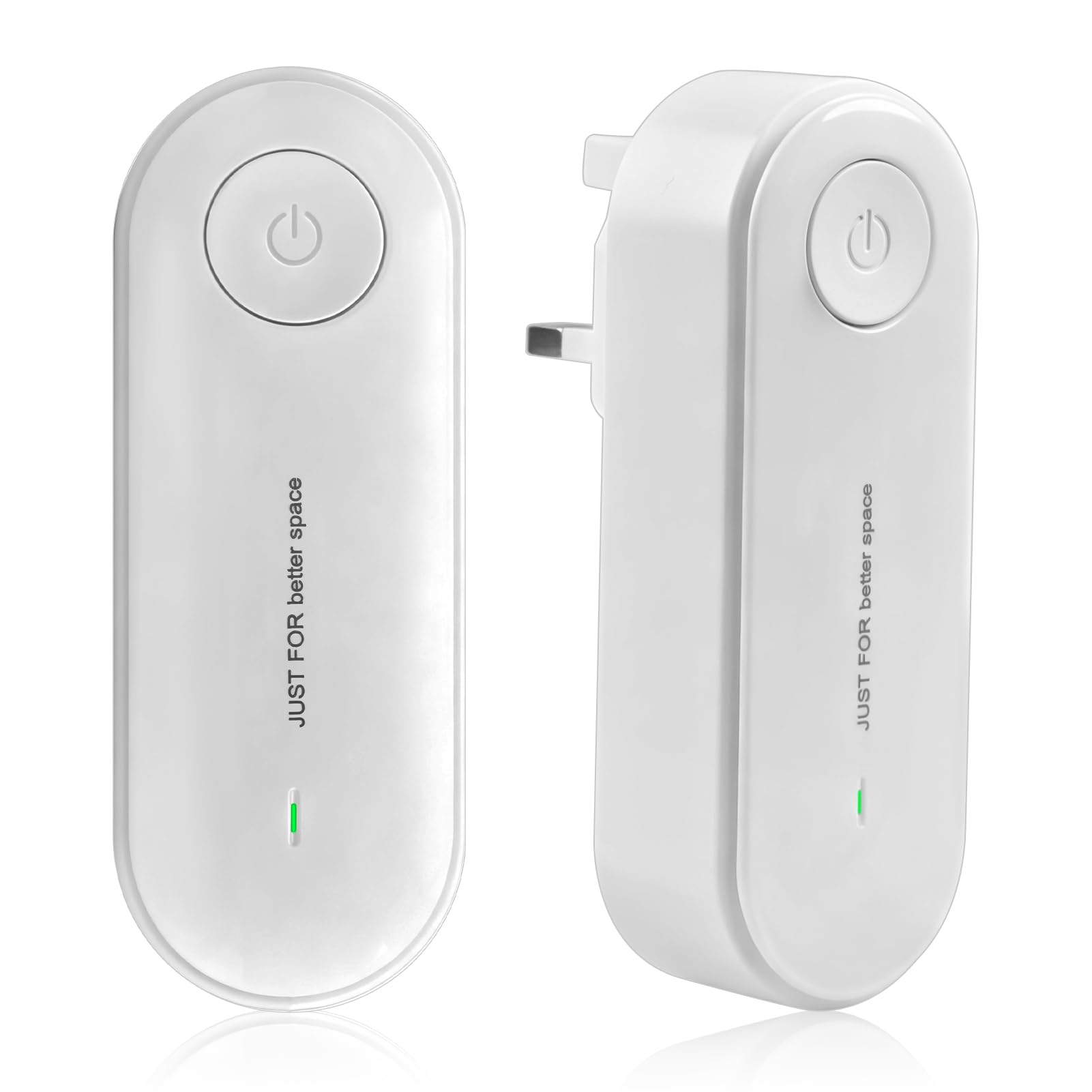 2Pcs Dust Mite Controller Ultrasonic Silent Repeller Repellent in Reduces Dustmites in Indoor Mouse Deterrent Anti Moths Bed Bugs Cockroaches Safe Non Toxic Chemical Free UK Plug White