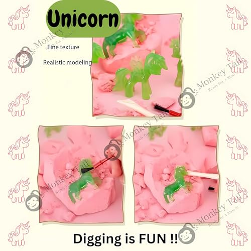Image of MONKEYTAIL Dig-It-Out Unicorn Excavation Kit | Fun & Educational with Surprise Toy Inside | Fun & Educational Activity for Kids