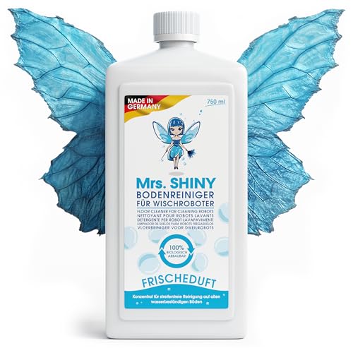 Mrs. SHINY - Liquido robot friegasuelos de fregado con aroma fresco - limpiador suelo para robots de fregado - compatible con todos los aspiradores-fregadores - 750 ml