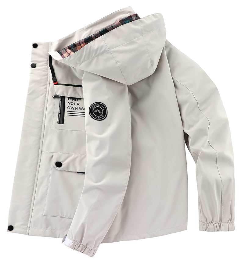 Men's Spring and Autumn Outdoor Leisure Work Jacket Slim Fit Multi functional Quick Drying Jacket3