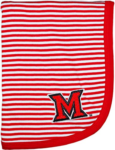 Image of Creative Knitwear Miami Redhawk Striped Baby and Toddler Blanket