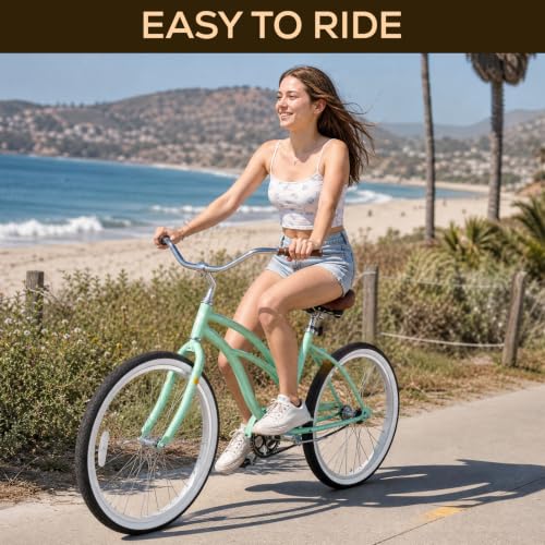 RideOrigin 26 Inch Beach Cruiser Bike