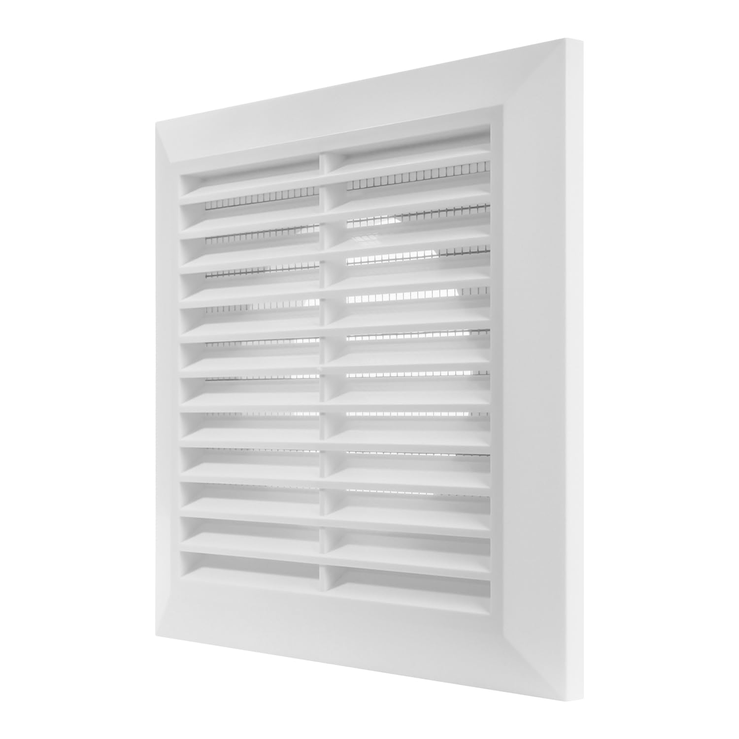 Repa Market 4 Inch (Opening) White Air Vent Cover - Plastic Fresh Air Intake Vent for Round Duct - Register Vent Cover with Mesh Screen - Wall or Ceiling HVAC Return Air Register - Modern Soffit Vents