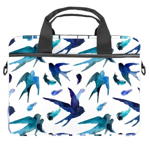 Maletín bandolera para laptop de 13 a 14.5 pulgadas con diseño multicolor de golondrinas