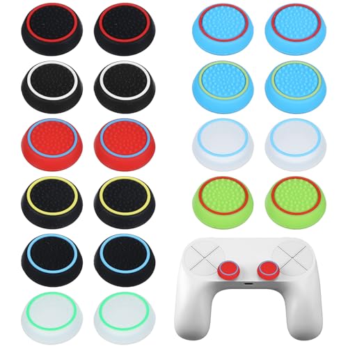 Ouligay 10 Pairs Controller Thumb Grips for Ps4/Ps5 Silicone Joystick Caps Replacement Anti-Slip Anti-Stickiness Thumbstick Grips Caps Cover Full Protection