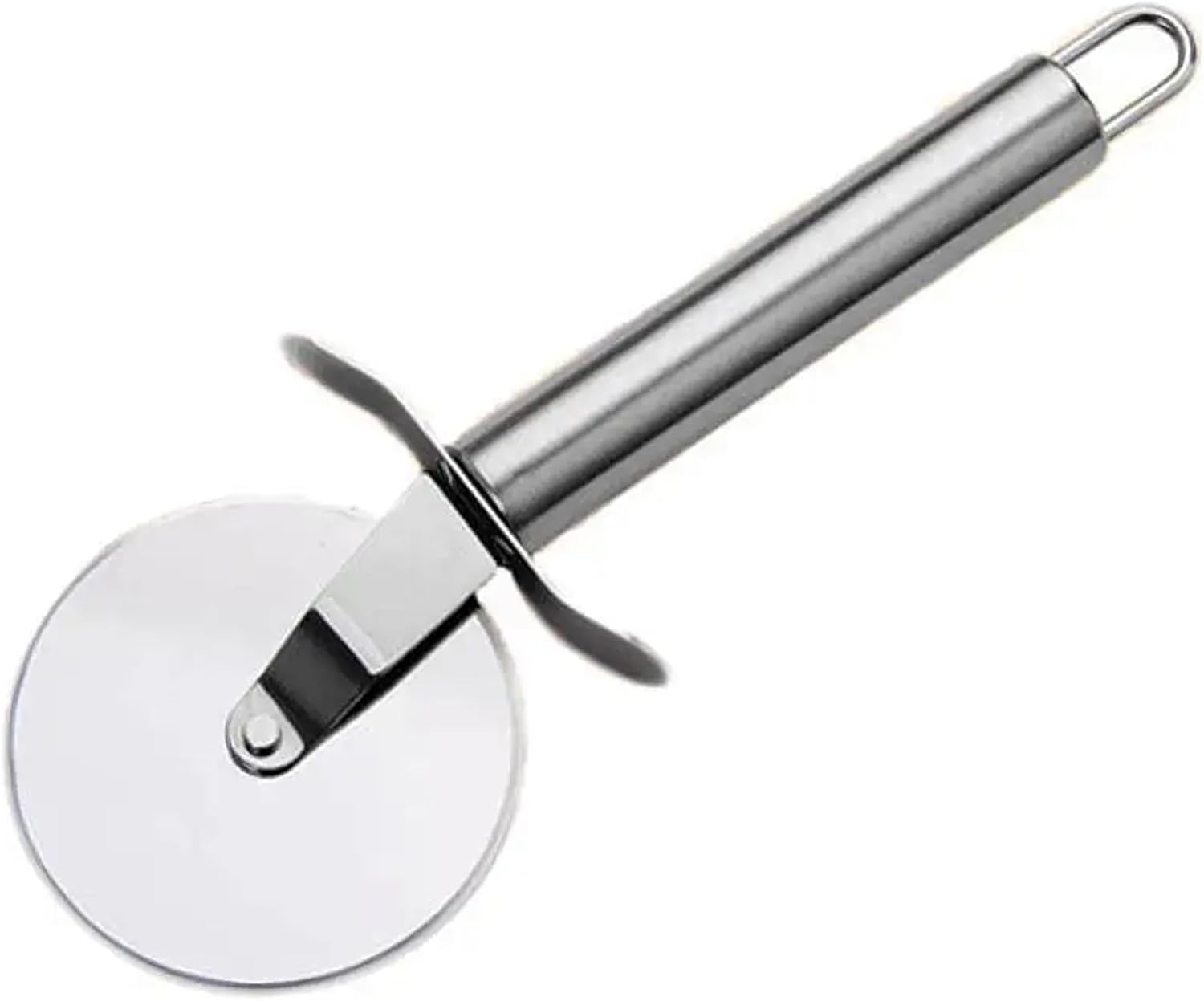 6.5CM Stainless Steel Single Wheel Pizza Cutter, Household Cake Waffle Cookie Cutting Tool(A)