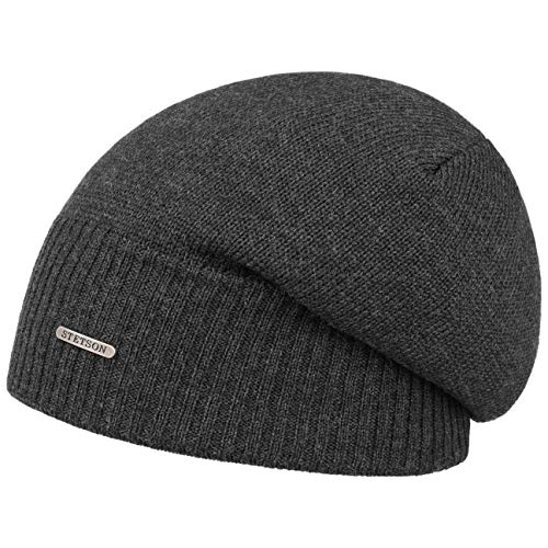 Stetson Wool Merino Oversize Beanie Women/Men Anthracite One Size