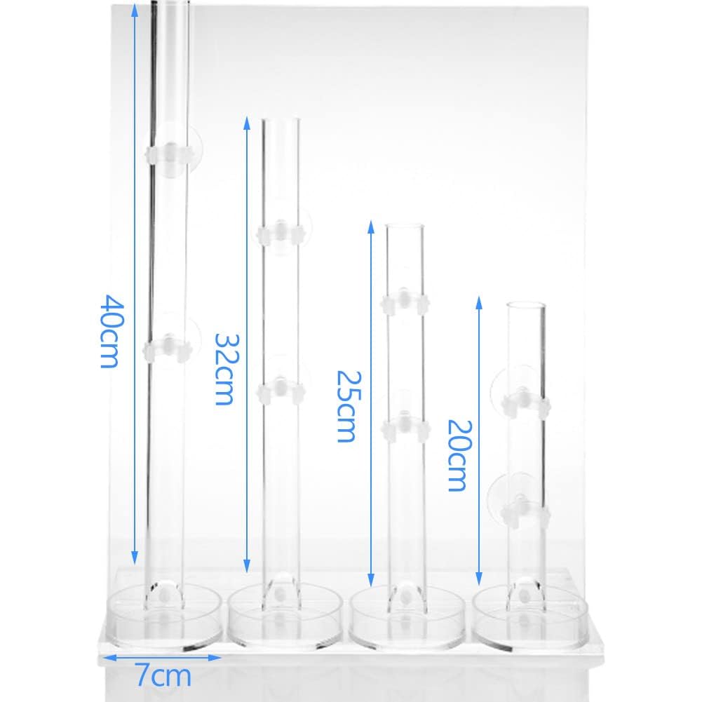 Tube d'alimentation Crevette Tube d'alimentation pour Crevettes en Acrylique Transparent Tube d'alimentation pour Aquarium (20cm)