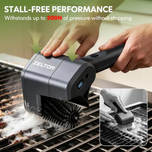 Image of Electric Grill Brush, 2 Pack Cordless BBQ Giddy Up Grill Cleaner | 400 RPM，12V Cordless，1500mAh Battery, 66mm Grill Grate Cleaner for Outdoor Barbecue, Patio, Camping, Backyard
