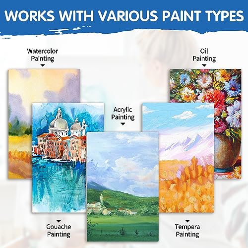 Image of FIXSMITH Stretched Canvas for Painting 24x36 Inch, 2 Pack,Primed Large Canvas,100% Cotton,5 /8 Inch Profile of Super Value Pack for Acrylics,Oils & Other Painting Media
