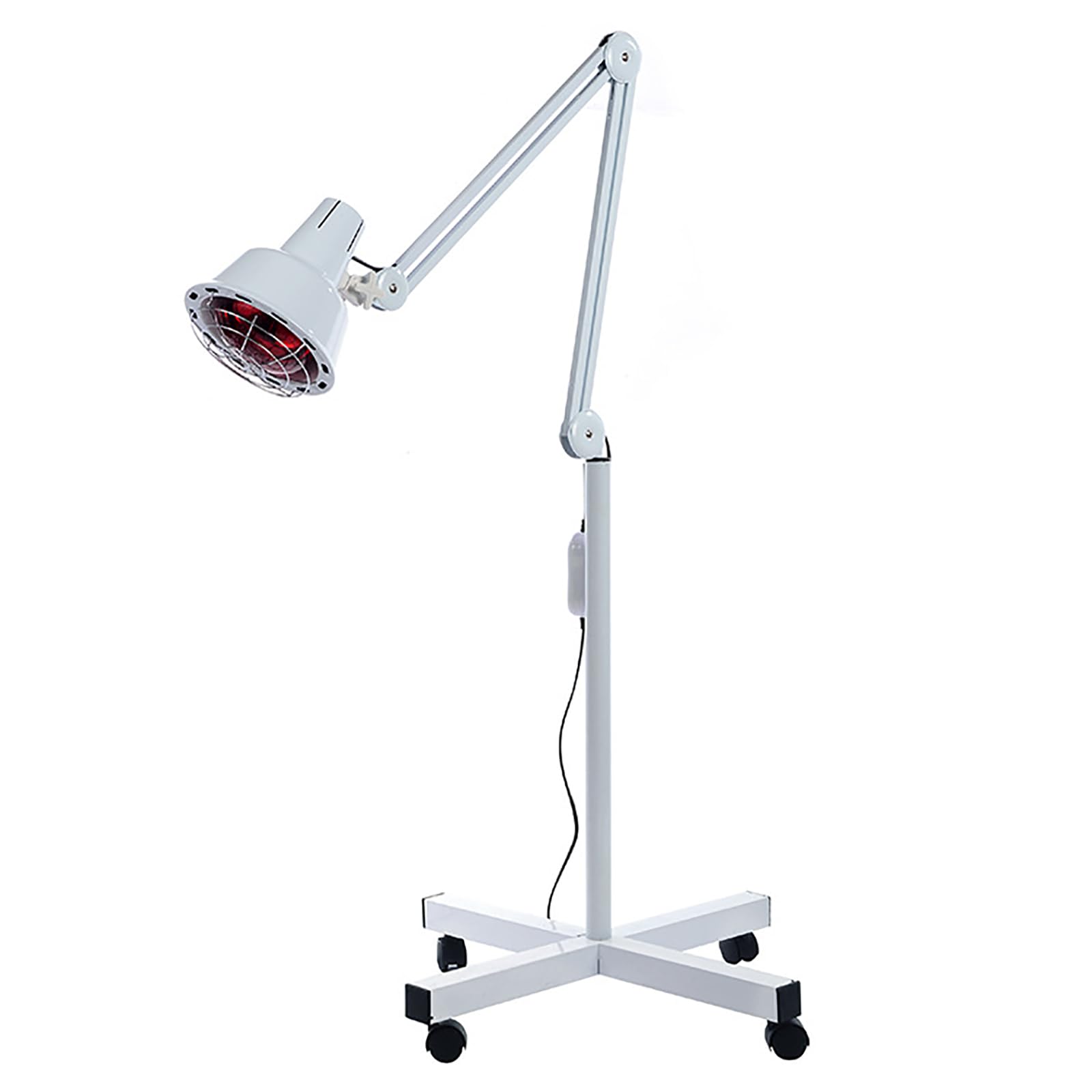 Lampada Per Terapia Verticale Rossa, Luce Per Terapia a Infrarossi Vicini, Temperatura a 3 Marce Regolabile, Testa Della Lampada E Angolo Del Braccio Regolabili, Sollievo Dal Disagio Per Saloni
