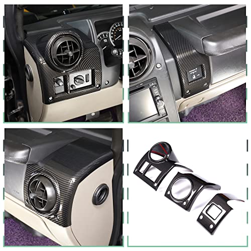 Piugilh 24 Pcs Full Set Interior Decoration Trim Kit For Hummer H2 2003-2007,Car Central Control Dashboard Navigation Panel Sticker Interior Trim Cover, Nice And Fashionable (Carbon Fiber Pattern) #TOP4