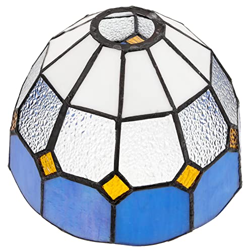 Housoutil Stained Glass Lampshade Vintage Glass Crystal Lamp Shade Glass For Table Top Glass Lamp Shade Replacement Protector Lamp Cover Glass Light Shell Lamps Shade For Wall Lamp Desktop #TOP27