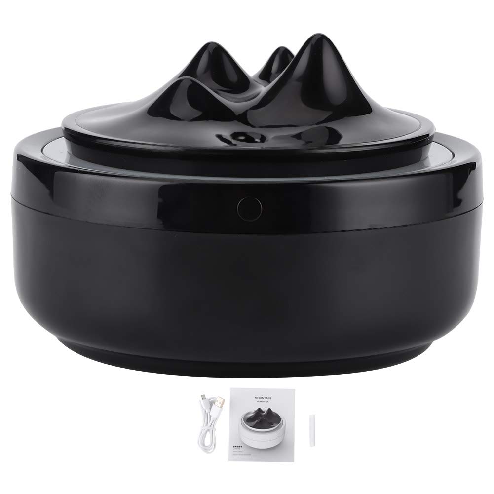 Mini Black Humidifier, Nightlight Aroma Aromatherapy Machine, USB Cool Mist Mini Portable for Car Home Office Bedroom