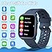 Smartwatch Kinder, Fitness Tracker Uhr Digitale Fitnessuhr mit Schrittzähler, 24/7 Puls, IP68 Wasserdicht, Schlaf-Monitor, Wecker, Puzzle-Spiele, 1,85" HD-Touchscreen für Mädchen Jungen 6-16 (Blau)