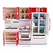 Liberty Imports Gourmet Red Doll Modern Kitchen Mini Toy Playset with Lights and Sounds, Perfect for 12 Inch Dolls