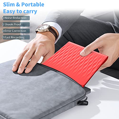 Lpuncd External Cd/Dvd Drive For Laptop Usb 3.0 & Type-C，External Cd Dvd Burner Cd/Dvd+/-Rw Rewriter For Laptop, Desktop, Imac, Macbook, Compatible With Windows 11/10/Xp/8/7/Vista/Linux/Macos, Red #TOP5