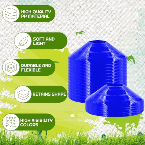 Image of Fitfix Disc Cones Set |Space Marker| - Soccer Cones for Training, Football, Kids, Sports, Field Cone MarkersPro Disc Cones Set |Space Marker| - Footbal Field Cone Marker