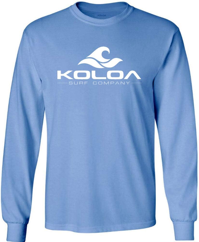 Koloa Surf. Wave Logo Long Sleeve Heavy Cotton T-Shirts in Regular, Big and Tall