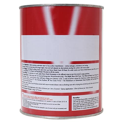 Image of Berger Luxol Hi Gloss Enamel Black 1Ltr