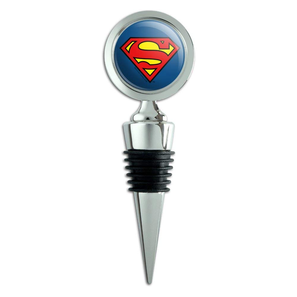 Superman Classic S Shield Logo Wine Bottle Stopper
