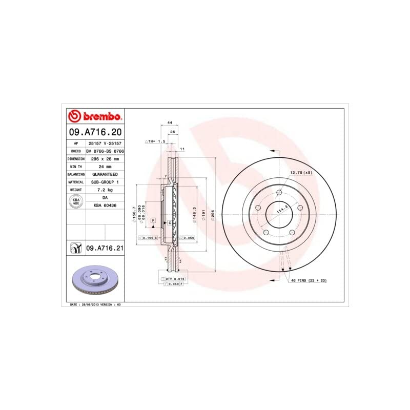 Amazon | BREMBO（ブレンボ ）/ディスクローター 2枚入り 品番